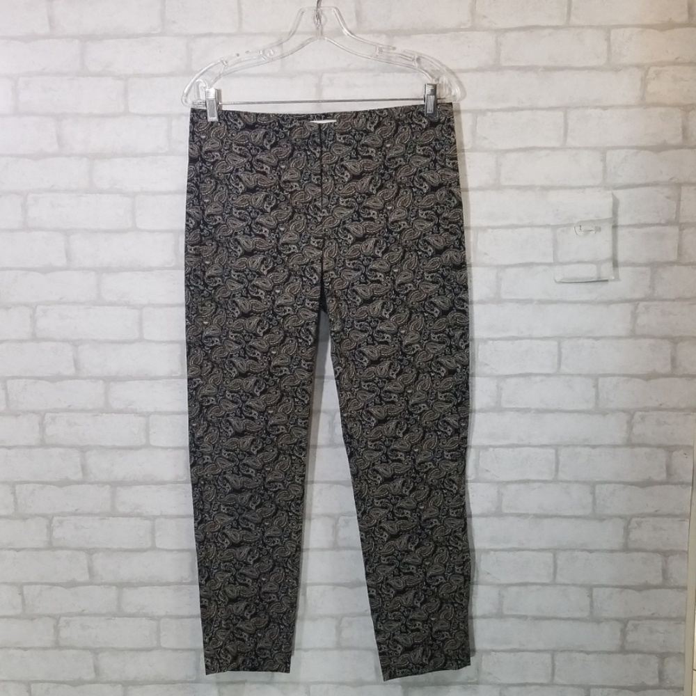 J.Jill paisley print slack  pants size 6